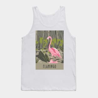 WPA Poster of a Flamingo in Everglades National Park, Florida Tank Top